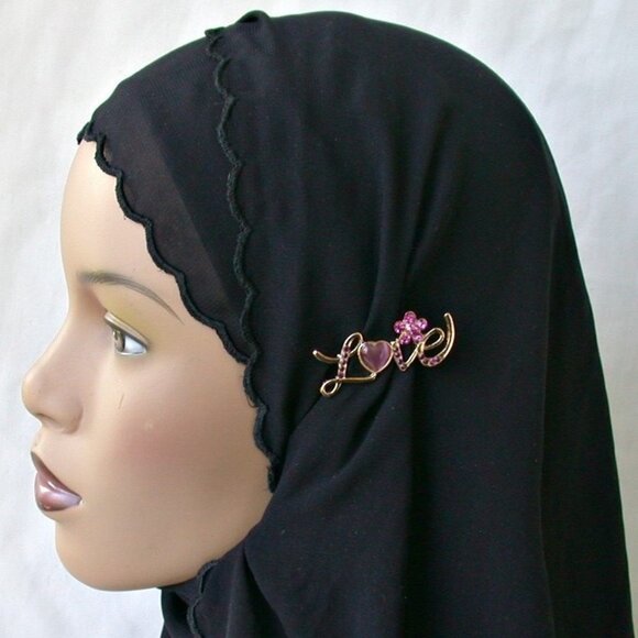 LOVE Hijab Pin Purple - Picture 1 of 2